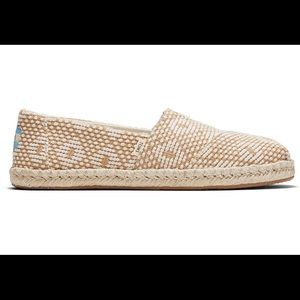 Tom’s Geometric Diamond Woven Espadrilles